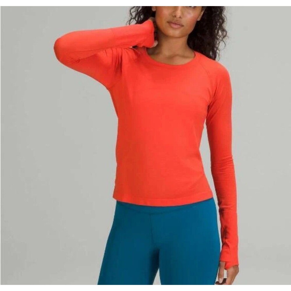 Lululemon Bright Red Swiftly Tech Long Sleeve Top… - image 1